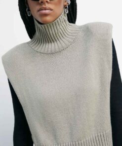 Alternative view of Gilet in maglia con collo alto - Patrizia Pepe