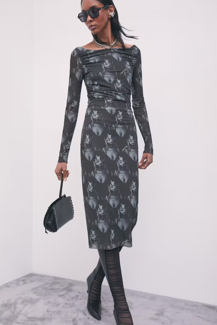 Abito midi con stampa all-over Patrizia - Patrizia Pepe