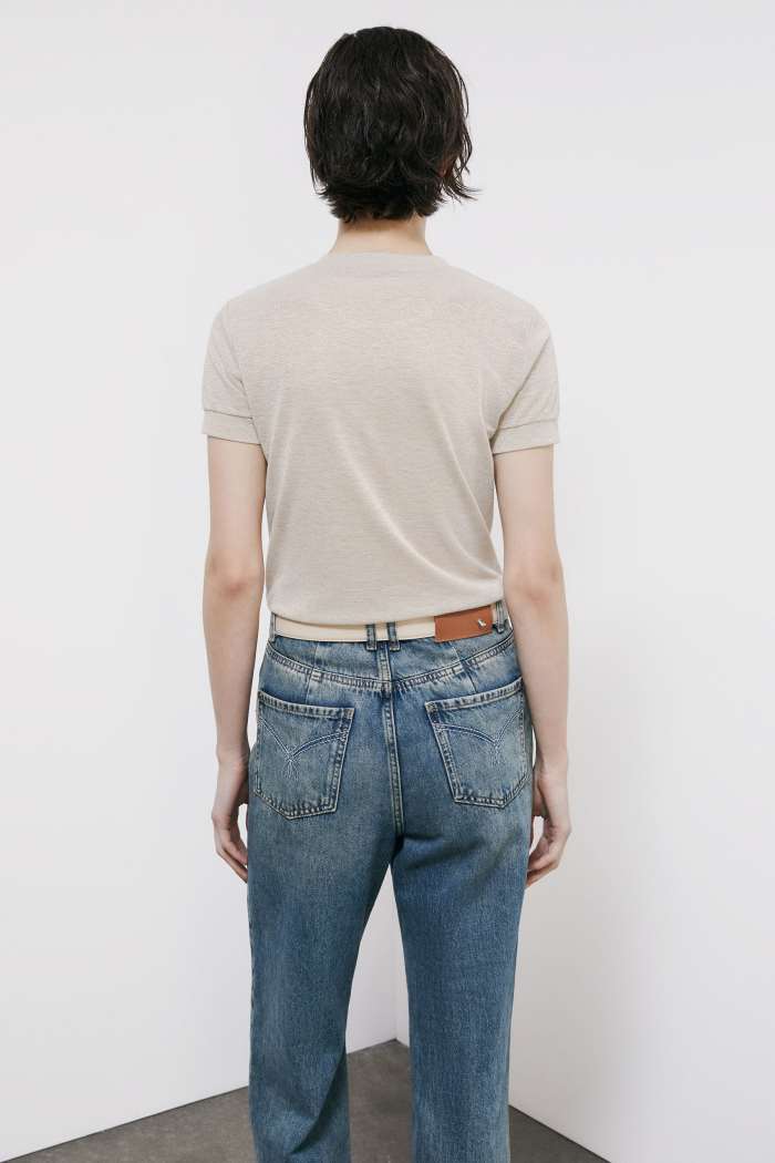 T-shirt in maglia con logo strass - Patrizia Pepe - immagine 3