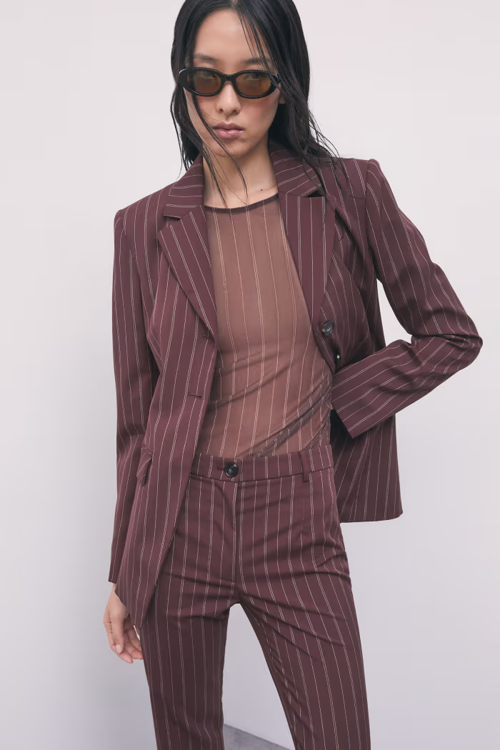 Top in tulle con motivo gessato - Patrizia Pepe