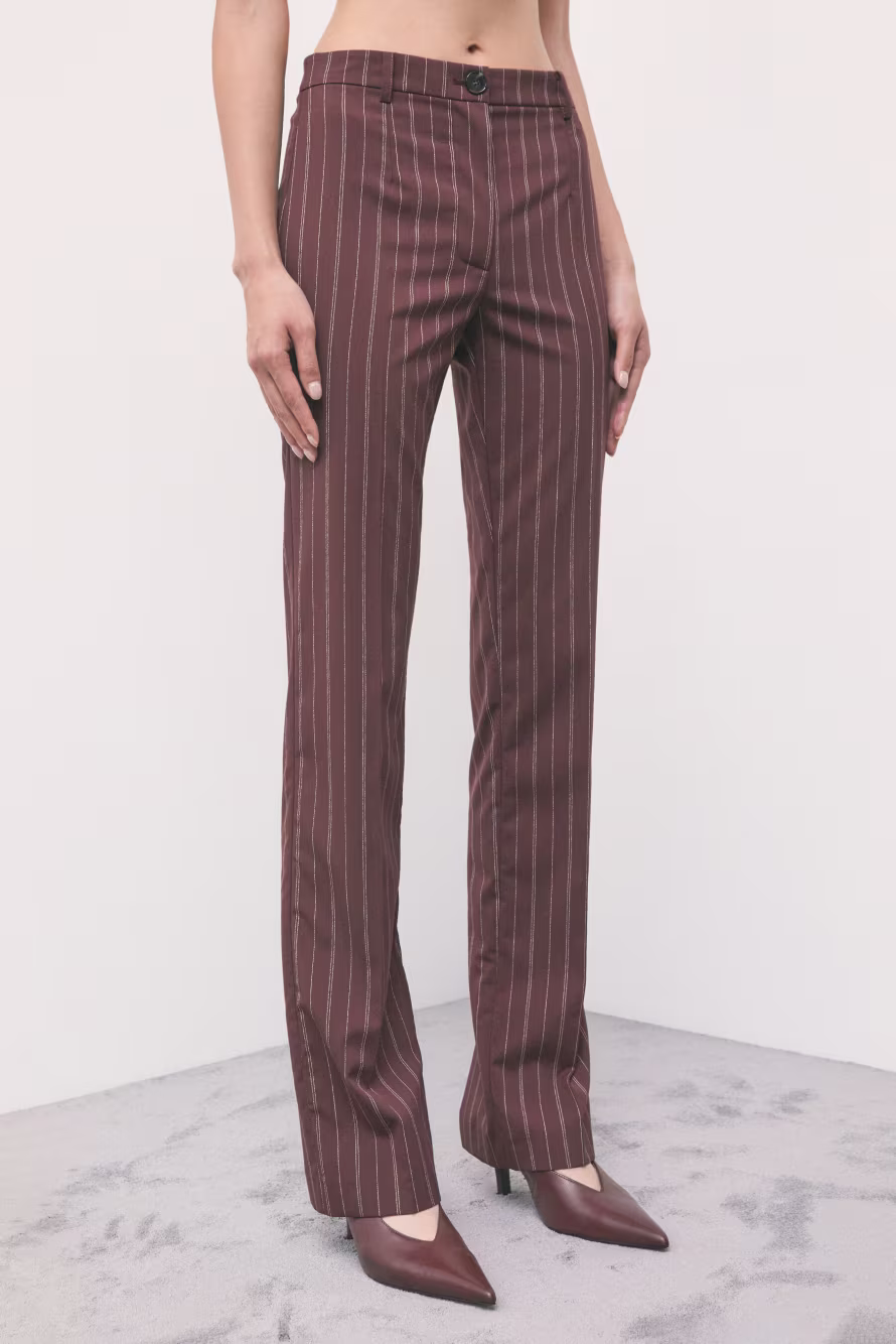 Pantaloni slim sartoriali gessati - Patrizia Pepe