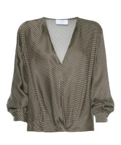 BLUSA INCROCIATA A RIGHE - SoAllure