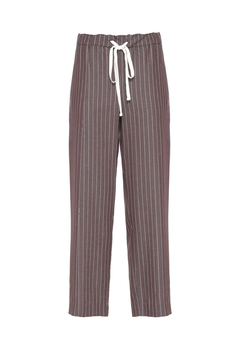 PANTALONI DRITTI MOTIVO GESSATO - SoAllure - immagine 2
