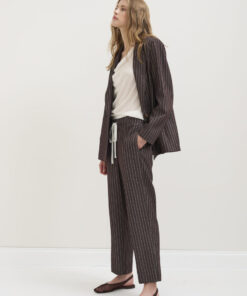 PANTALONI DRITTI MOTIVO GESSATO - SoAllure