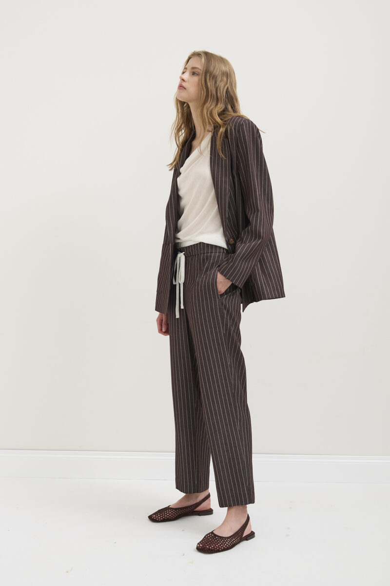 PANTALONI DRITTI MOTIVO GESSATO - SoAllure