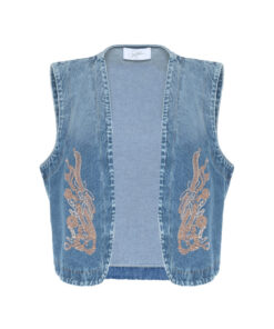 Alternative view of GILET IN DENIM CON RICAMO - SoAllure