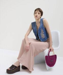 GILET IN DENIM CON RICAMO - SoAllure