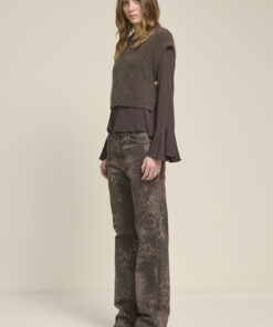 Alternative view of JEANS DRITTI IN BULL ANIMALIER - SoAllure